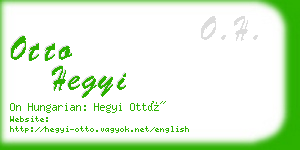 otto hegyi business card